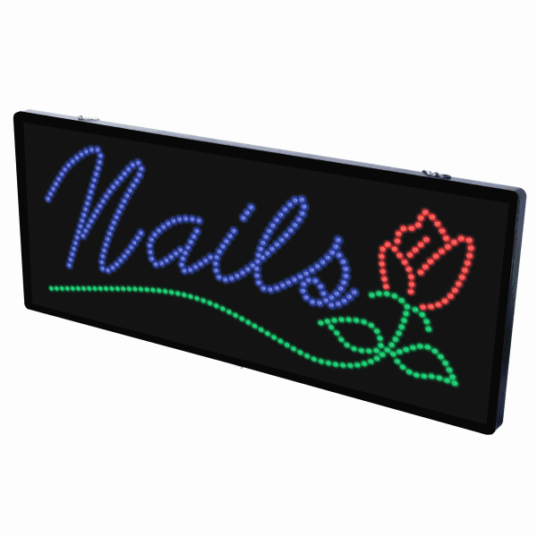 2-In-1 Led Sign || Nails with underline flower
