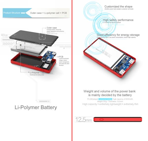 Pineng 6000mAh Power Bank for ND770 Nail Drill  High Capacity for Long Working Time #2