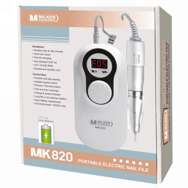 Milken MK820 High Power Portable Nail File - 30,000 RPM - Low Price - cUL Listed Charger #3