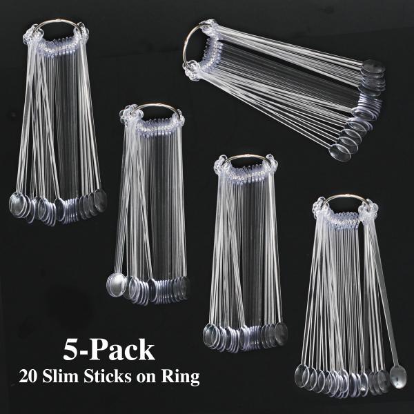 5-Pack of 20 Slim Sticks on Ring | 100 Tips #2