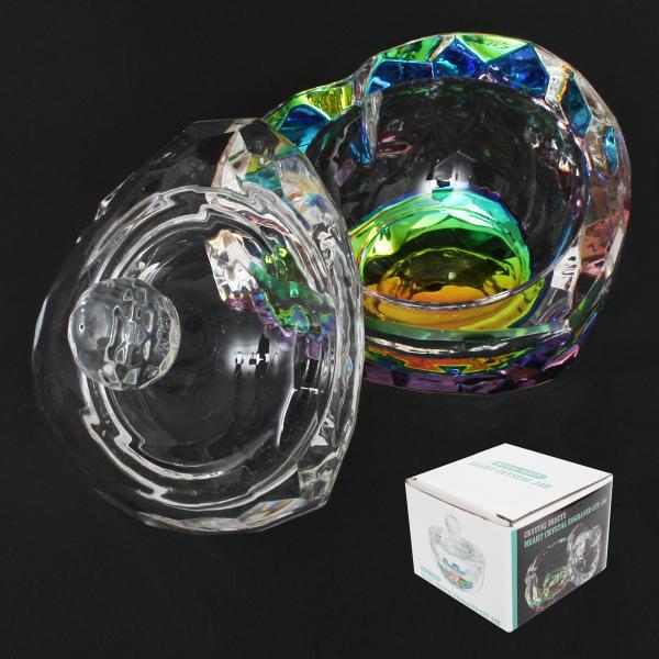 Crystal Beauty Premium Large & Heavy Powder Jar | Heart Shaped #2