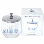 Liquid Cup 133 - Clear Glass with Lid  {144/thùng}