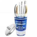 Manicure Table SteriJar with Silicone Rubber Protector | 4 fl oz  {72/thùng}