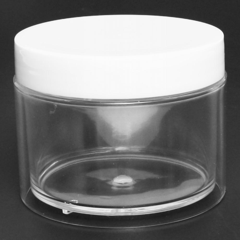 Berkeley Beauty Company Inc Thick-Wall Clear Polystyrene (PS) Round Jar ...