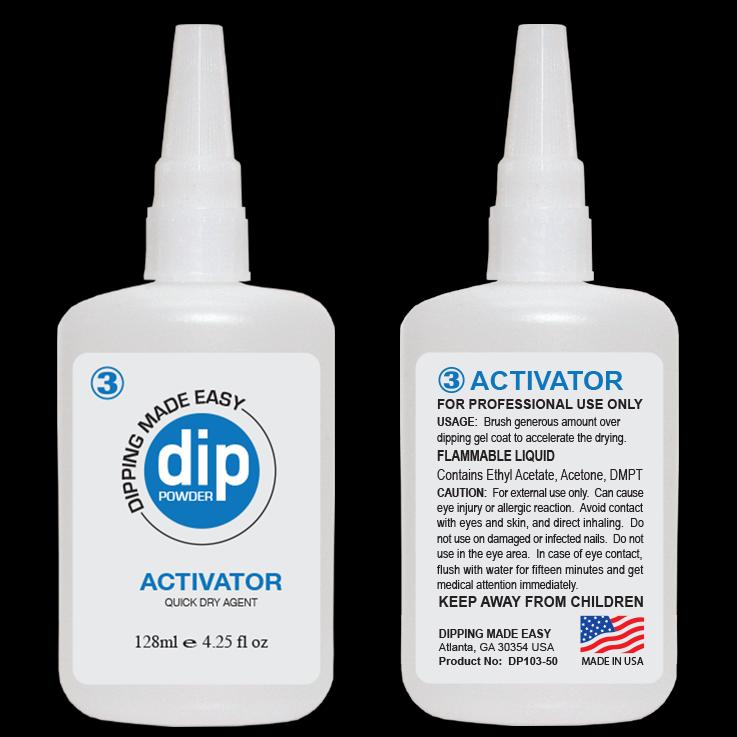 DIP Gel Activator (No. 3) for Dip Powder | 4.25 fl oz | 128ml  {12/case} #2