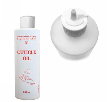 Labeled 8-oz Nail Shop Bottle with Flip Cap #6