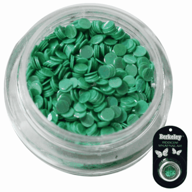 Irridescent Mylar Spangle | Full Round | Green  {25/box}