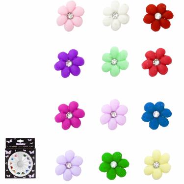 Ceramic 3-D Nail Art | Rhinestone Flower  {25/box}