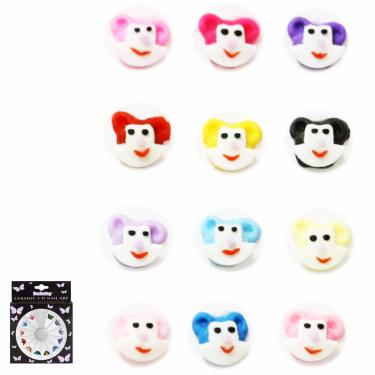 Ceramic 3-D Nail Art | Monkey Face  {25/box}