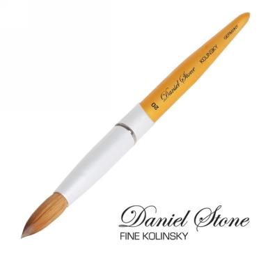 Daniel Stone Kolinsky | Gold Aluminum | Silver Ferrule | 20  {10/bag}