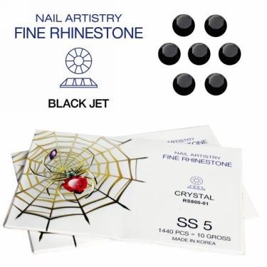 Spider Rhinestone | SS-5 | Black Jet  {5/bundle}