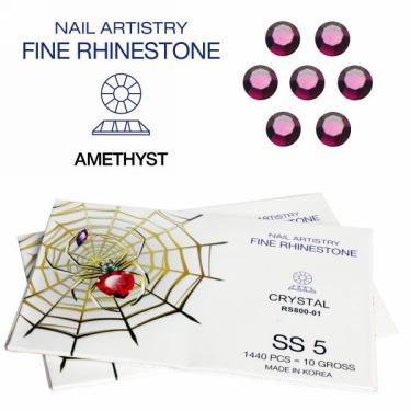 Spider Rhinestone | SS-5 | Amethyst  {5/bundle}