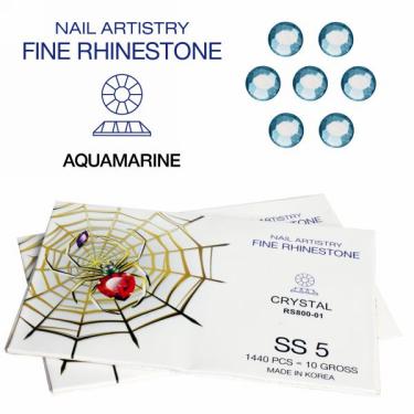 Spider Rhinestone | SS-5 | Aquamarine  {5/bundle}