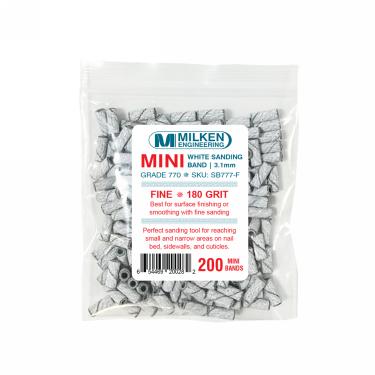 Milken MINI Sanding Band | WHITE | 200-ct Retail Bag