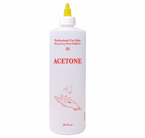 Labeled 16-oz Nail Shop Bottle | Acetone