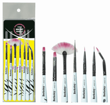 Berkeley Nail Art Brush | 7-Style Set | Zebra  {10/bao}