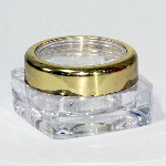 Clear Acrylic Jar | 12ml | Gold Lid  {200/há»™p}