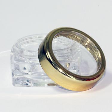 Clear Acrylic Jar | 12ml | Gold Lid  {200/há»™p}