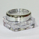 Clear Acrylic Jar | 12ml | Silver Lid  {200/há»™p}