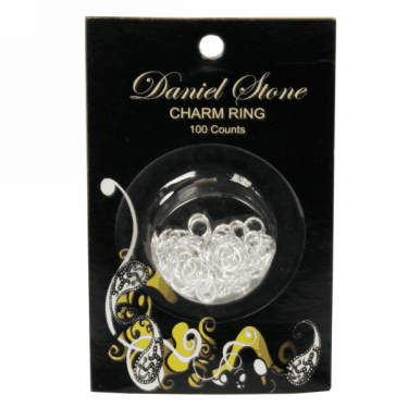 Daniel Stone Charm Ring Large Size & Silver-Plated  {25/há»™p}