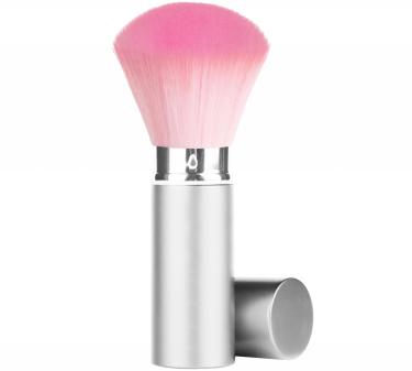 Retractable Premium Facial/Dust Brush | Silver | Medium | 2-Tone  {50/thùng} #3