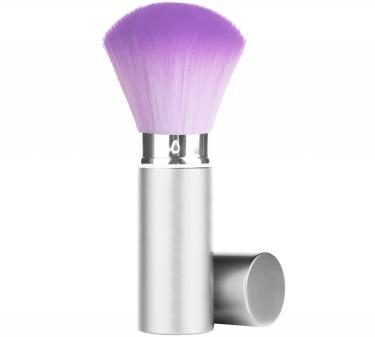 Retractable Premium Facial/Dust Brush | Silver | Medium | 2-Tone  {50/thùng} #4