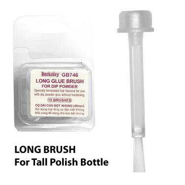 Flat-Stem Glue Brush | 15 Brushes/box| For 15mm Cap | Long Length     {60/case}