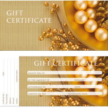 Gift Certificate | 50/book | Design 06  {40/há»™p}