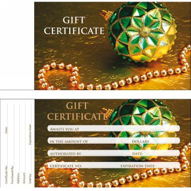 Gift Certificate | 50/book | Design 11  {40/há»™p}