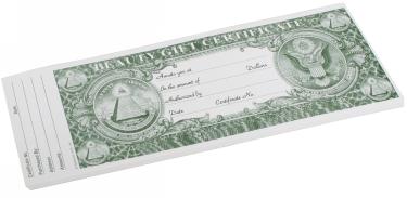 Dollar Bill Gift Certificate | 48/book   {36/há»™p} #2