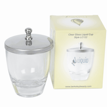 Liquid Cup 122 - Clear Glass with Lid  {144/th&ugrave;ng}