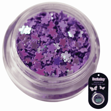 Irridescent Mylar Spangle | Full Flower | Purple  {25/box}