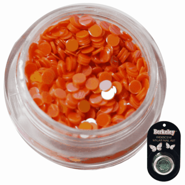 Irridescent Mylar Spangle | Full Round | Orange  {25/box}