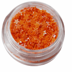 Irridescent Mylar Spangle | Full Star | Orange  {25/box}