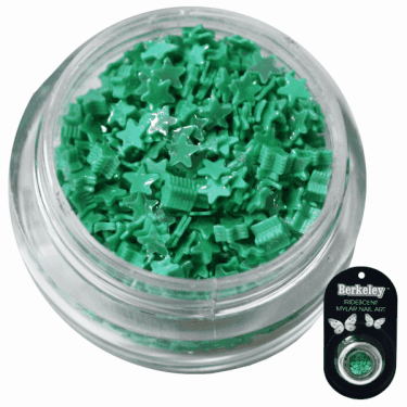 Irridescent Mylar Spangle | Full Star | Green  {25/box}