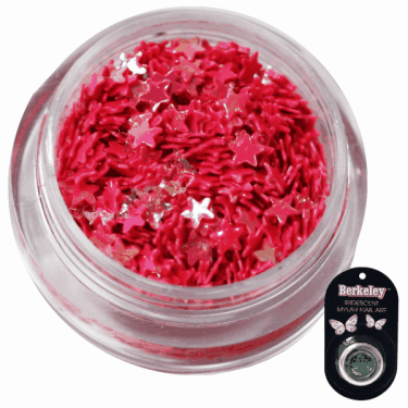 Irridescent Mylar Spangle | Full Star | Rose  {25/box}