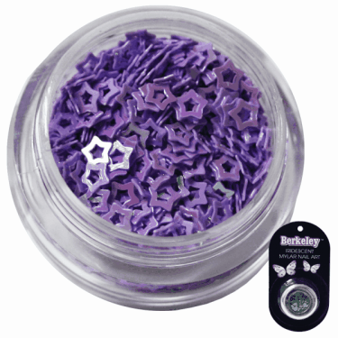 Irridescent Mylar Spangle | Hollow Star | Purple  {25/box}