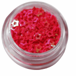 Irridescent Mylar Spangle | Hollow Star | Rose  {25/há»™p}