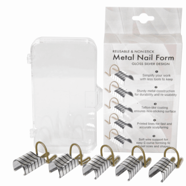 Reusable Aluminum Nail Form | Silver Design  {40/th&ugrave;ng}