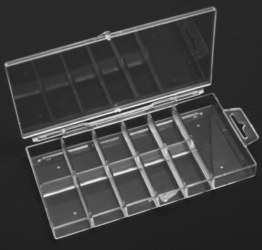 11-Slot Clear Hard Plastic Mini Tip Box  {100/thùng} #2