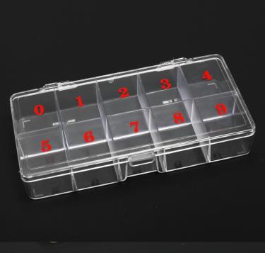 10-Slot Hard Plastic Small Tip Box  {100/Thùng}