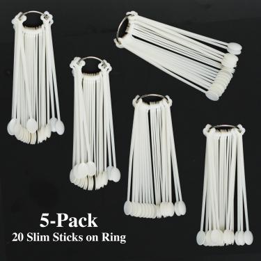 5-Pack of 20 Slim Sticks on Ring | 100 Tips  {50/thùng} #2