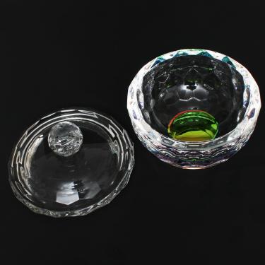 Crystal Beauty Premium Large & Heavy Powder Jar | Round Shaped  {48/thùng} #3