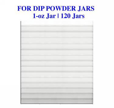 Dip Powder Wall-Mounted Acrylic Rack | 1-oz Jar | 120-Jars  {5/thùng}