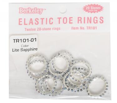 Berkeley Elastic Toe Ring | Light Sapphire  {bao 12 rings}