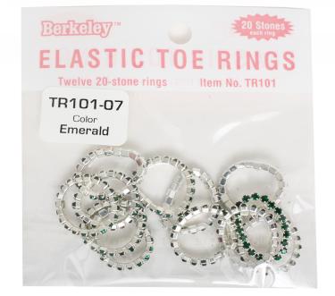 Berkeley Elastic Toe Ring | Emerald  {bao 12 rings}