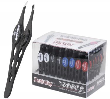 Berkeley SlantTip EZ Grip Light-Weight Tweezers | Black  {48/hộp}