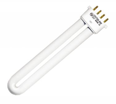 9W 4-Pin Base UV Light Bulb | Base 2G7 | for CND Shellac Lamps  {48/thùng}